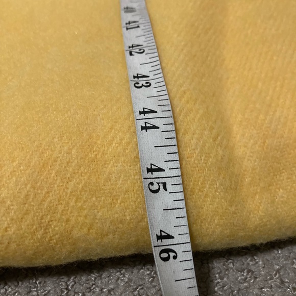 Vintage Kenwood Ramcrest moth proofed pure virgin Wool blanket yellow - Picture 10 of 10